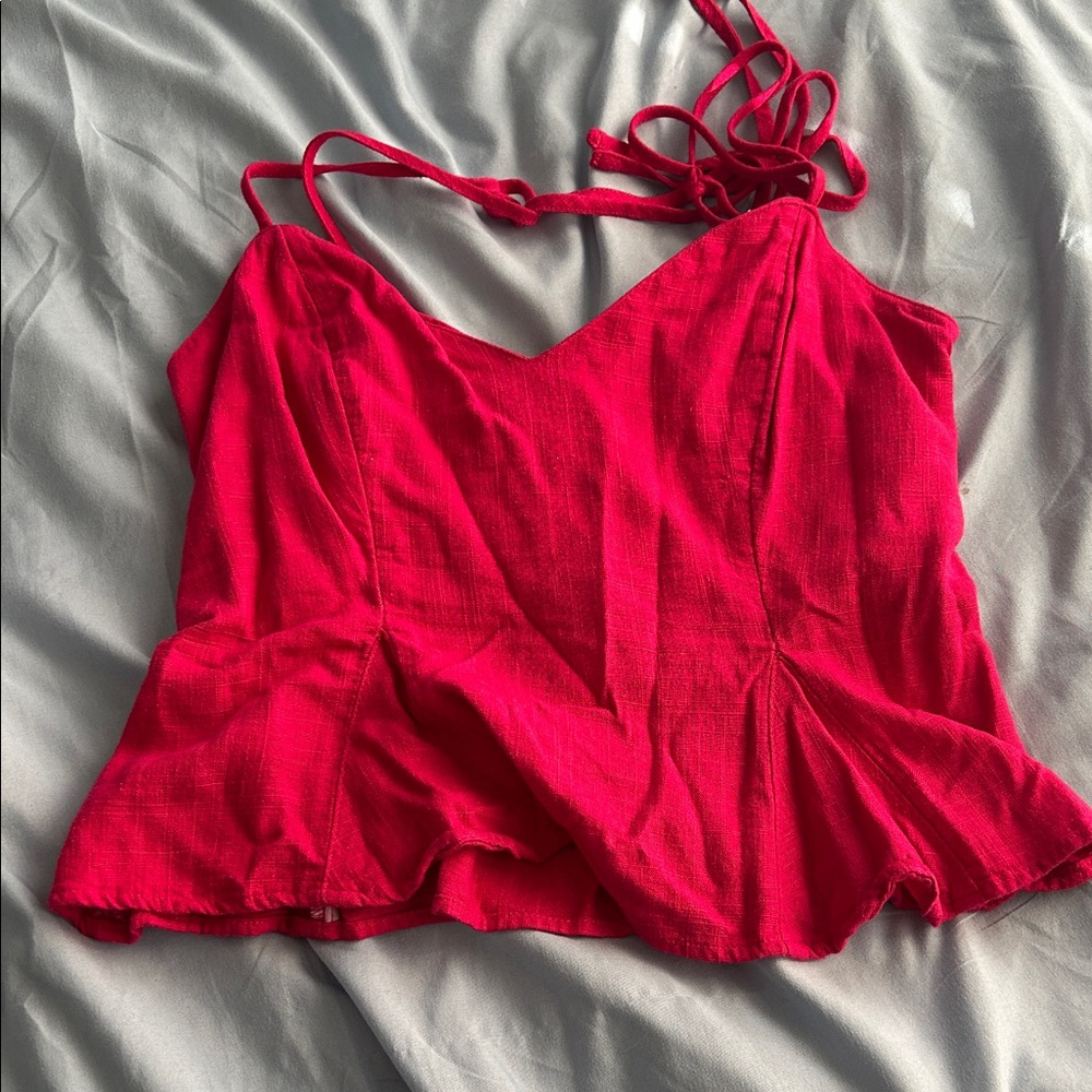 Express Red Strappy Top